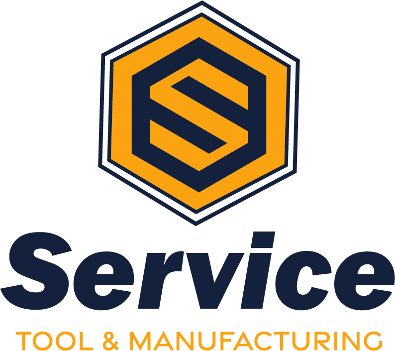 Service Tool Logo Vertical blue and Yellow Lettering